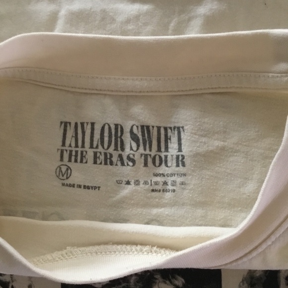 Taylor Swift The Eras Tour Cream Tee Size M - Picture 5 of 6